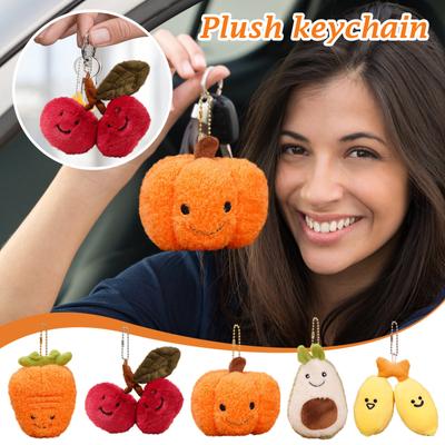 Klíčenka pro panenku ze zeleniny, kreslená plyšová hračka vhodná pro děti i dospělé