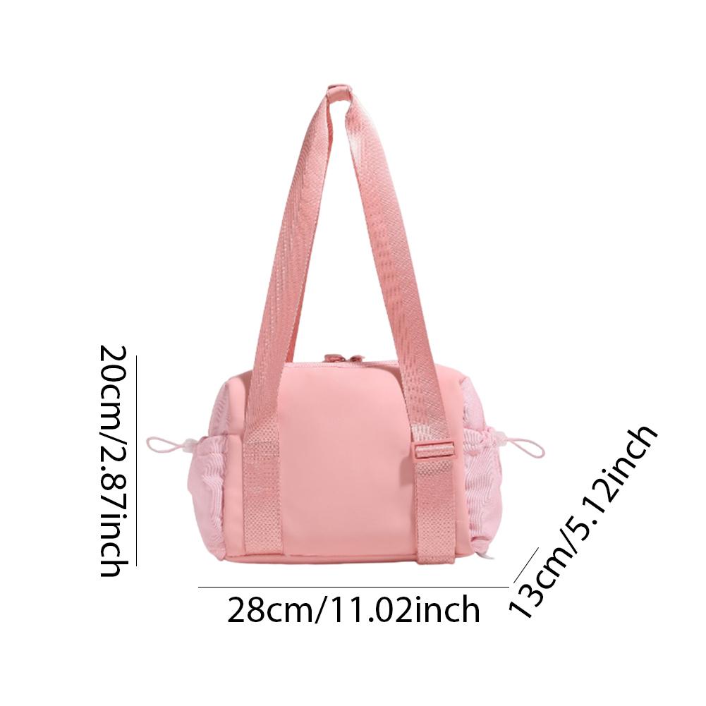 Women Nylon Small Gym Tote Bag with Multi-Pockets Workout Bag Zipper Closure Small Gym Bag for Travel Sports Yoga Fitness