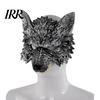 Realistic Wolf Mask 3D Head Mask, High Elastic Lightweight Comfortable Werewolf Medieval Costume with Adjustable Strap for Halloween