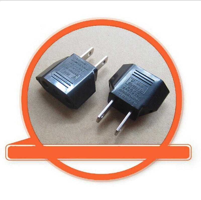 2X EU Europe Female to US USA Male Wall AC Power Plug Travel Adapter Converter W