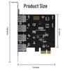 KELEPU PCIe X1 to 4-Port USB 3.0 Expansion Card with Dual Power