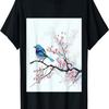 Spring Into Style with Blue Bird and Cherry Blossom T-Shirt
