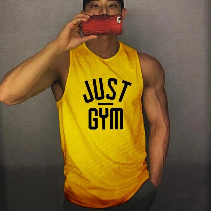 Do The Work  Summer New Arrival Mens Letter Printed Basketball Running Gyms Sports Quick-drying Mesh Fitness Casual Vest