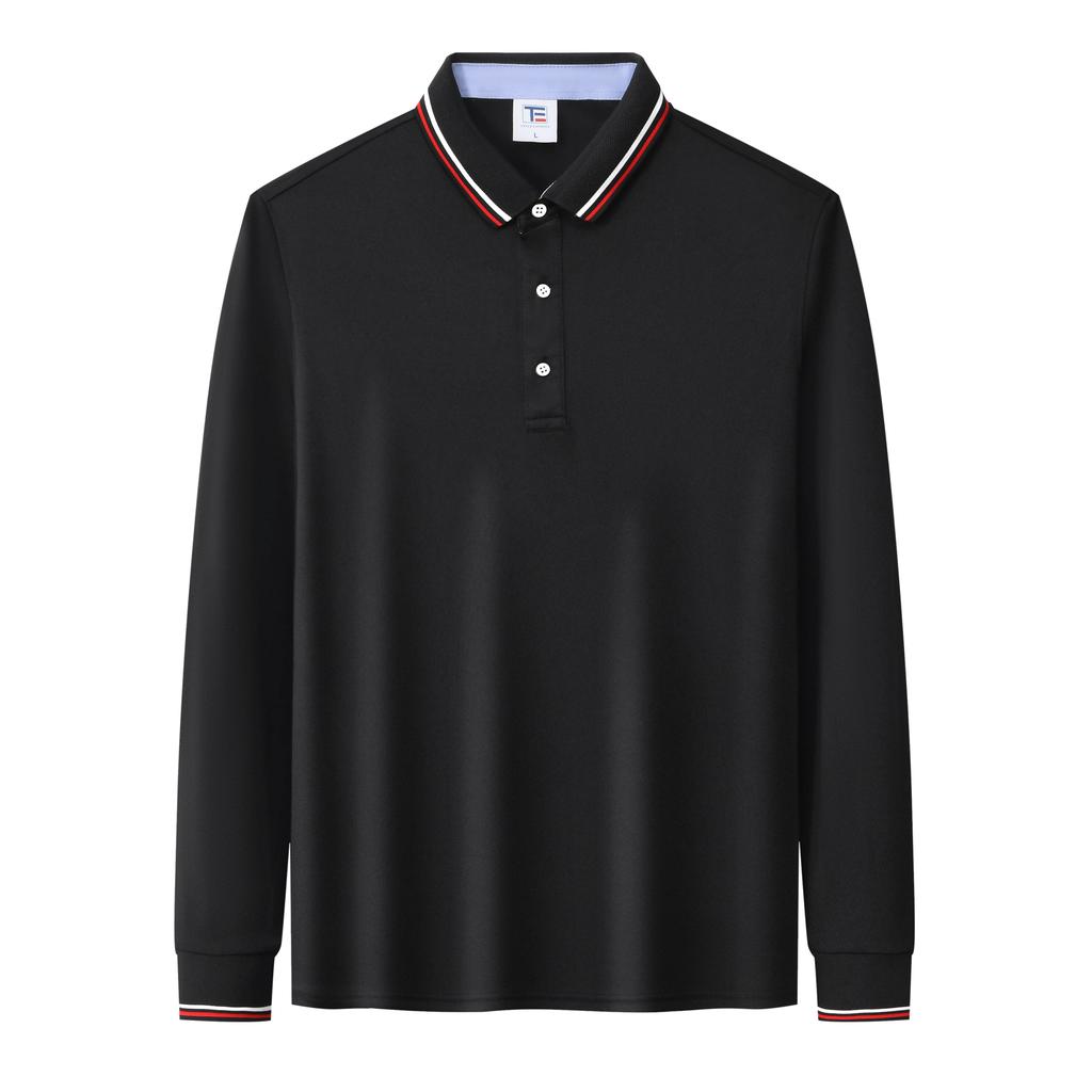 Sommermode Herren Poloshirt Business Casual Langarm T-Shirt Heißverkaufend Hochwertig Atmungsaktiv Bequem Oberteil Herbst