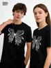 2026 New Style Butterfly Trend Summer Clothes Clothing Ladies Print Fashion T-shirts Short Sleeve Couple Tops Graphic Tee