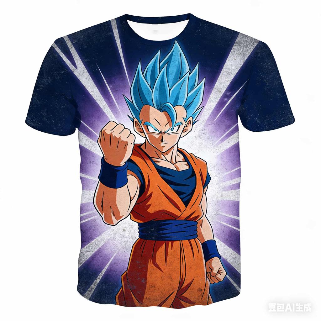 Anime Dragon Ball Son Goku 3D Print Mans T Shirt Summer Fashion Casual T-shirt Mans Children's Clothing T-shirt Tops