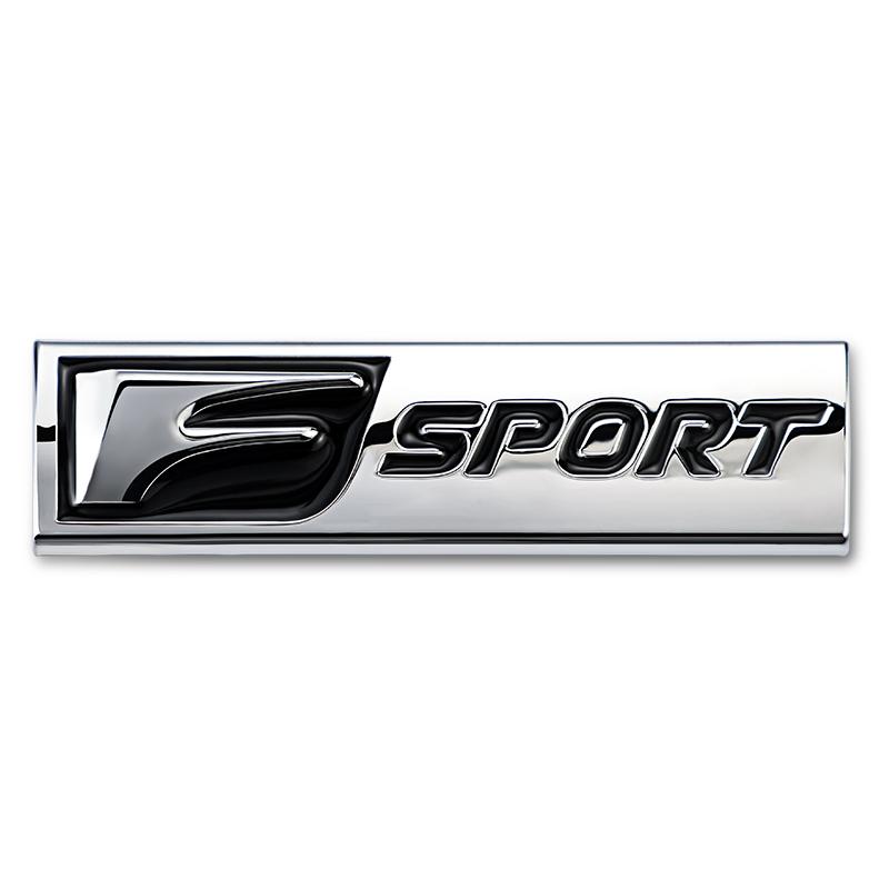 3D Metal F SPORT Logo Rear Trunk Badge Sticker Accessories For Lexus Fsport Plug-in Hybrid ES UX 300e GS GX LBX NX RX 350h 450h