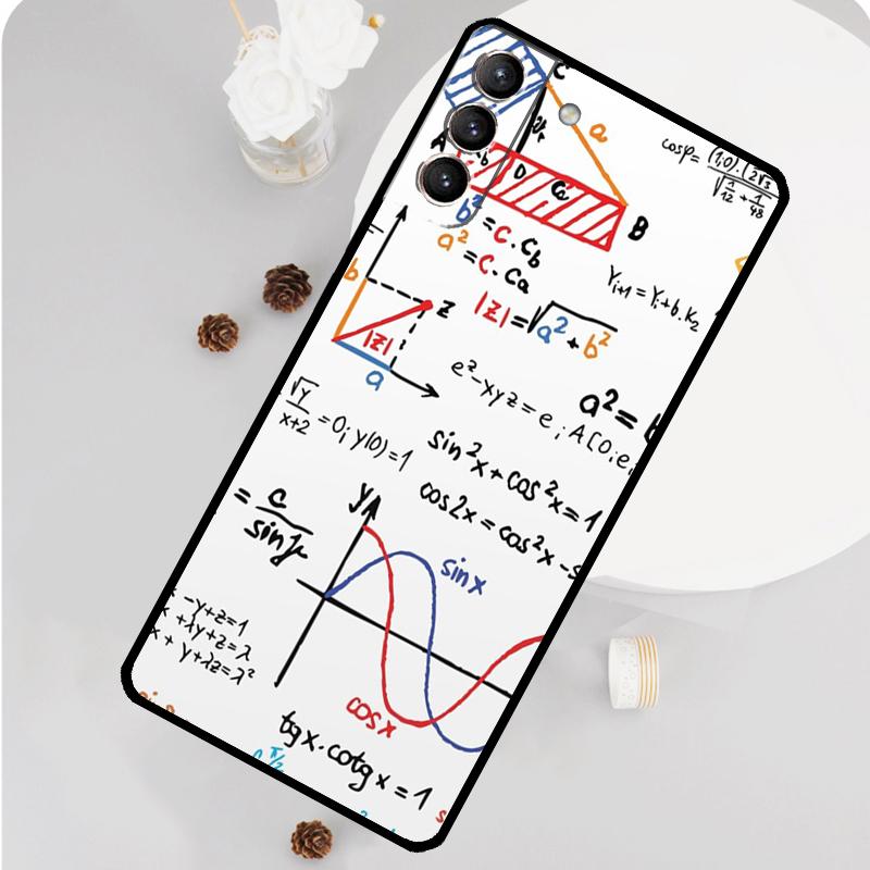 Physics Science Maths Formula Case For Samsung Galaxy S23 FE S20 S21 S22 Ultra S8 S9 S10 Plus Note 10 20 Ultra Soft Cover