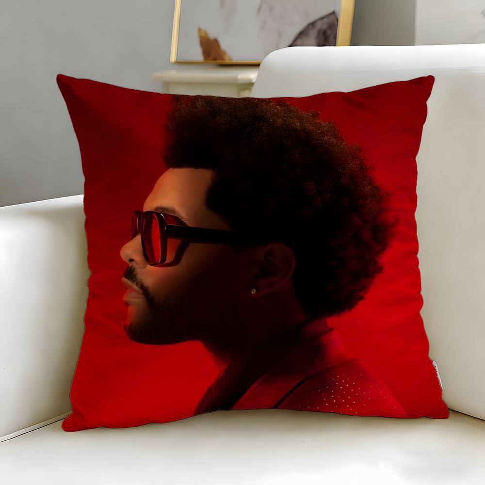popular singer The Weeknd Cushion Cover Soft  EasyWash Pillow Case  Versatile for Couch Bed Travel and Office