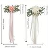 4 Pcs Chair Decor Wedding Aisle Decorations Artificial Flowers for Wedding Ceremony Party with Artificial Flowers for Chair Decorations Party Decor