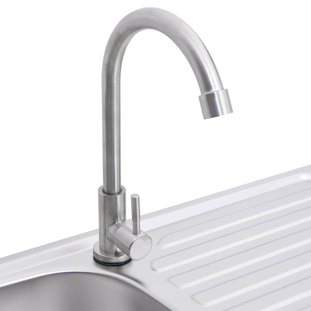 vidaXL Camping-Spüle mit Wasserhahn Edelstahl