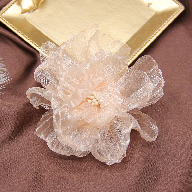 9cm Chiffon Gauze Flower Artificial Fabric Silk Flower Head For DIY Wedding Party Home Decorations Floral Wreath Scrapbook Craft