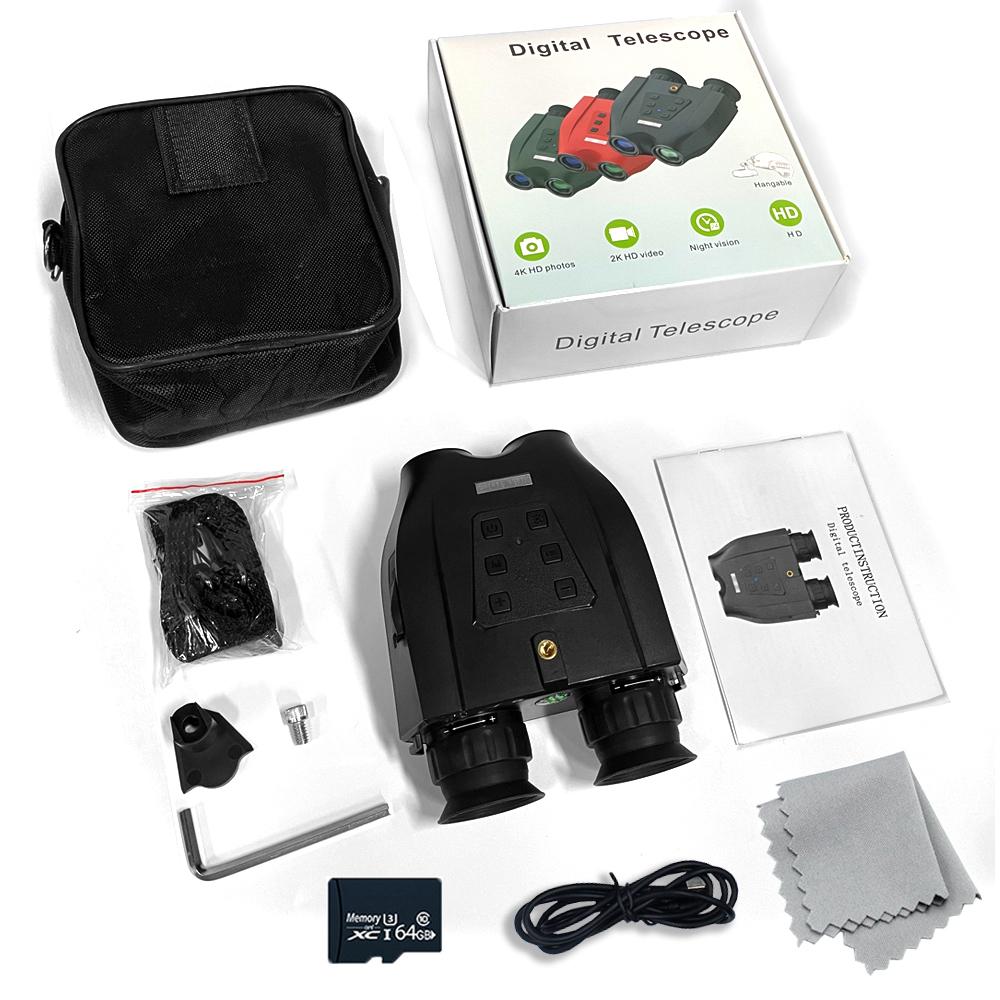 Dt99 48mp 2,5k Uhd 3d kikare Teleskop Huvudmonterad 8x digital zoom 300m infraröd nattseende kamera för jakt