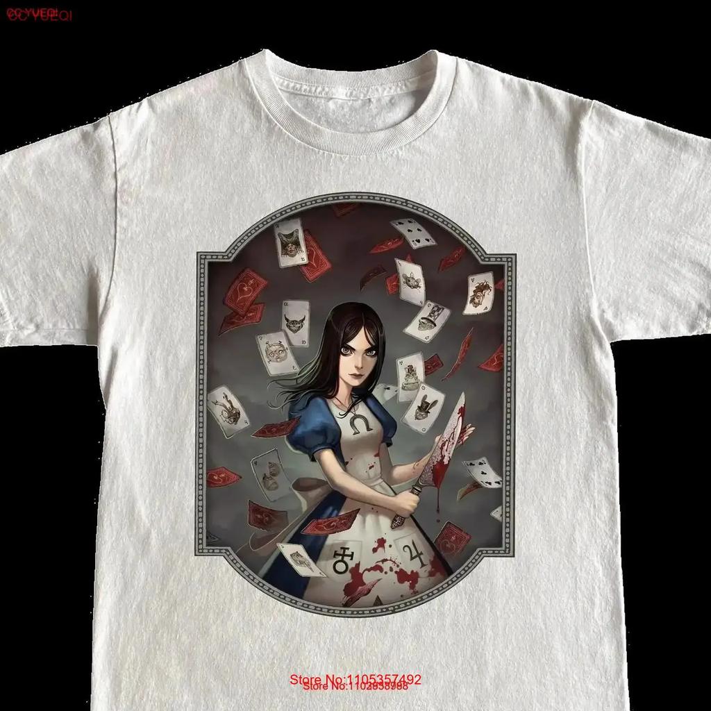 Alice Madness Returns White T Shirt Vintage Streetwear Designer Clothes Fashion Unisex Homme Top For Everyday Wear