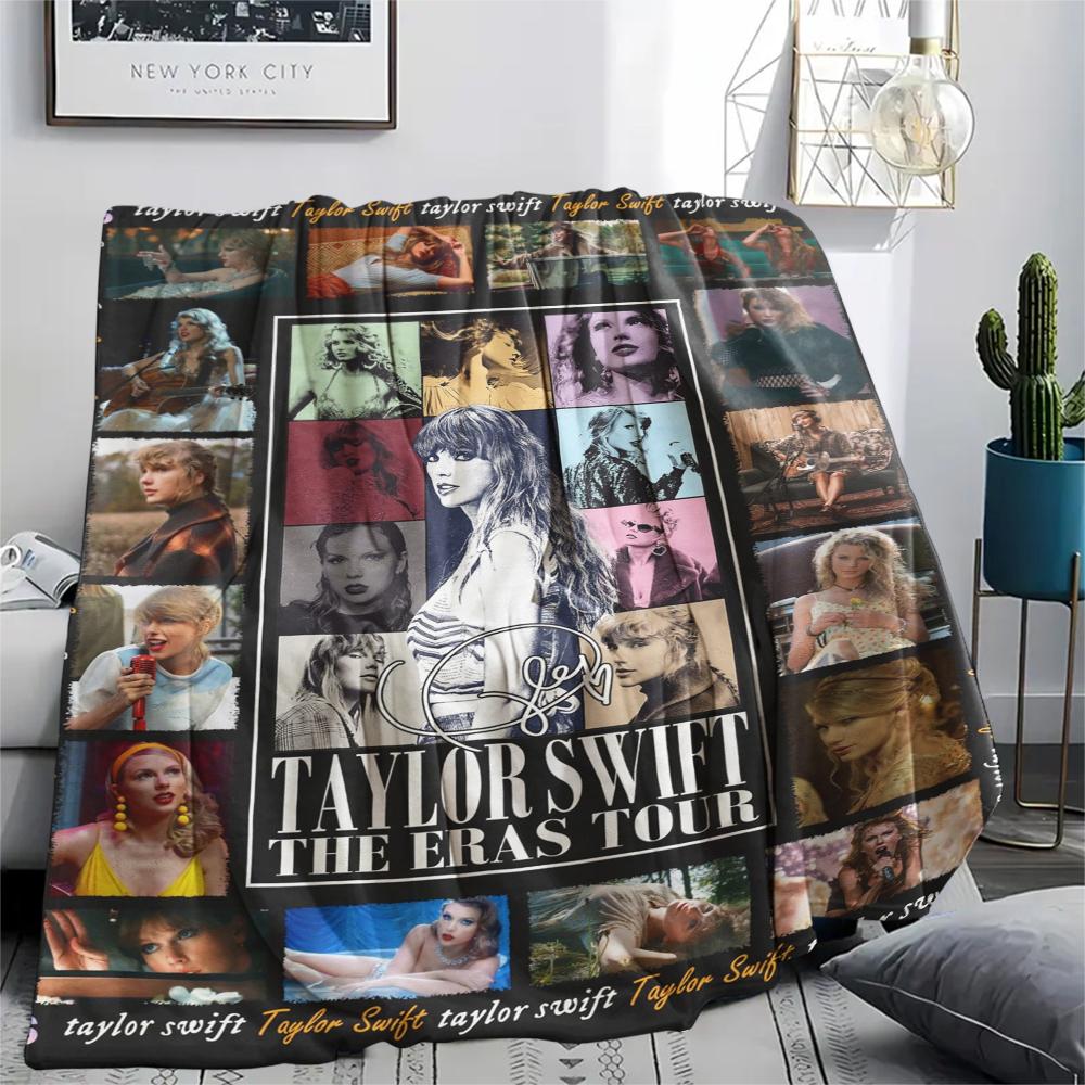 1pz Coperta in Flanella con Stampa Taylor, Alta qualità per Tutte le Stagioni, Decorazione per la Casa, Calore e Comfort, Perfetta per Regali di Natale