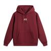 Li Ning Sports Fashion Series American Retro Fleece Loose Hooded Printed Letter Casual Sweatshirt Women sweatshirt Bicycle-Red AWDU923-15