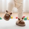 Rutschfeste Süße Geweih-Slipper Wasserdichtes Obermaterial Cartoon Plüsch-Mules Kleinkind Baumwollschuhe Kleine Jungen