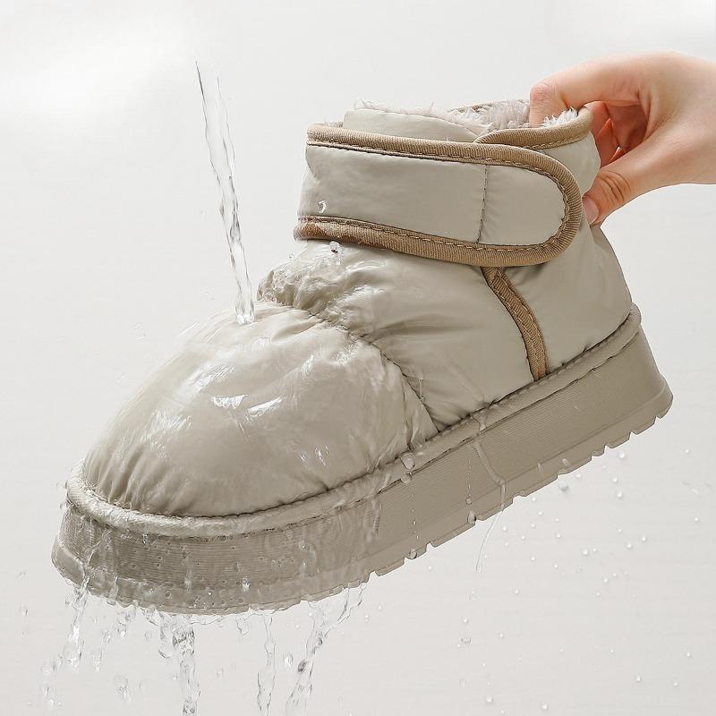 Waterproof Shoes for Women, Thick-soled and Fleece Warm Snow Boots, Simple Cotton Shoes for Men