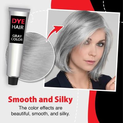 100ml Wunderschöne, nicht reizende, nicht verblassende Haarfarbe in Cremegrau für den Salon