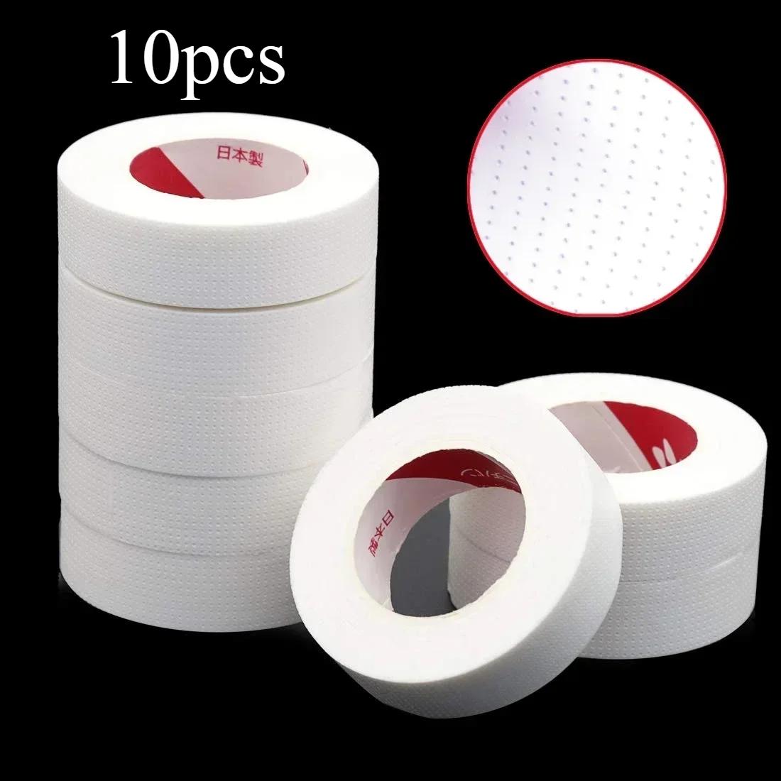 2/3/5/6/10pcs Japanese Insulating Non-woven Tape Paper Eyelash Tape for Eyelash Extension Lint Free Under Eye Pads Breathable A0129- 10 pcs white