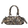 Internet celebrity foreign style small bag 2025 new European and American fashion snake pattern handbag women versatile messenger small square bag pu
