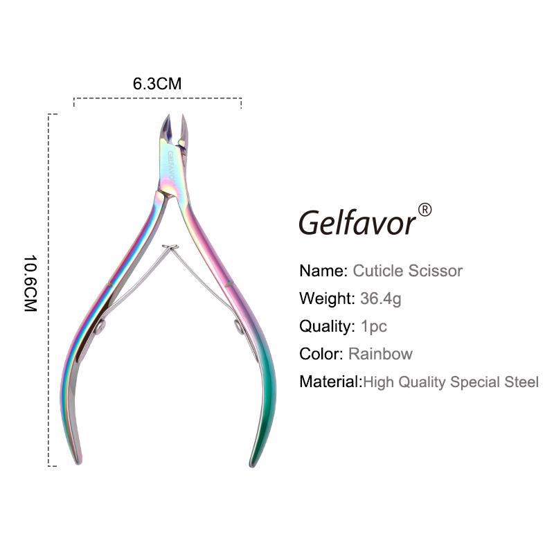 Gelfavor 1PC Cuticle Nippers Nail Manicure Scissors Cuticle Clippers Trimmer Dead Skin Remover Pedicure High Quality Special Steel Tools