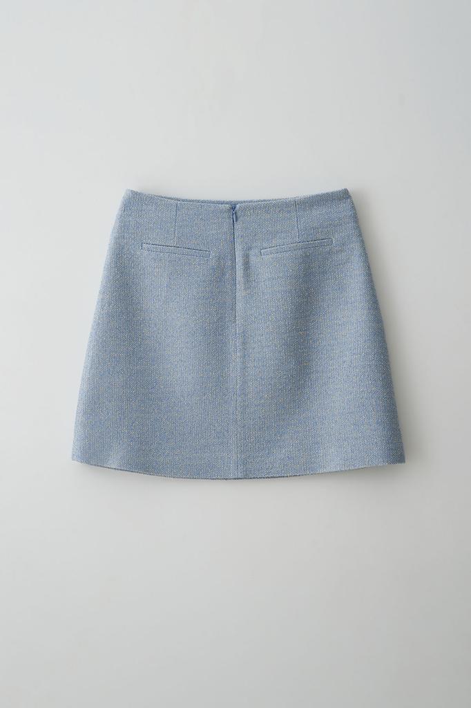 The Penny Tweed Mini Skirt - Sky Blue