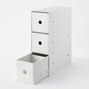 MUJI Recycled Polypropylene Small Item Storage 3 White 11cm W x D x 32cm 83904425 Box, Tiers, Gray, Approx. 24.5cm H,