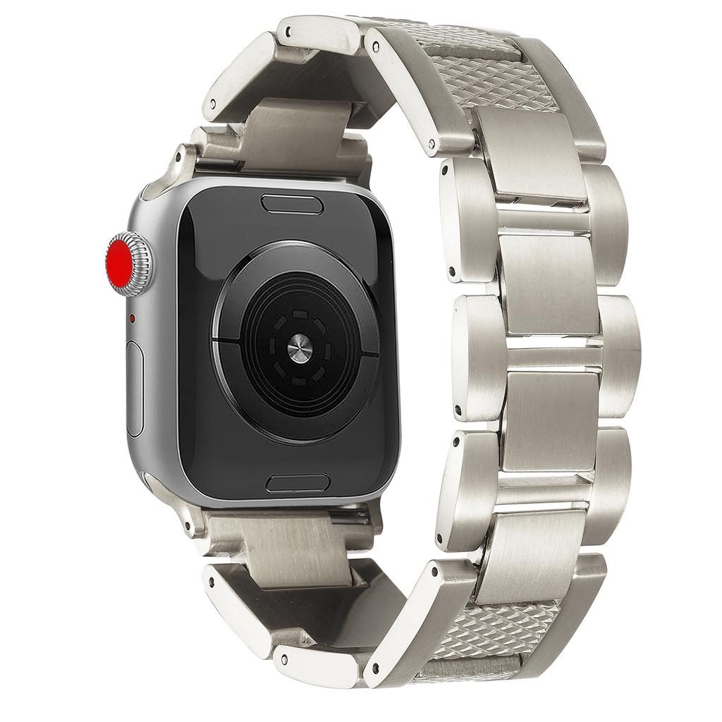 3-Bead Watch Strap for Apple Watch Series 10 9 8 7 SE 6 5 4 3 2 1 42mm 41mm 40mm 38mm Stainless Steel Wrist Band