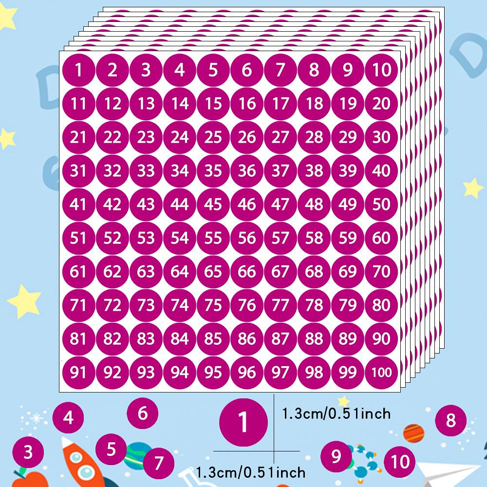 

Polka Dot Number Self-Adhesive Size Labels for Clothes, Shoes, and Socks