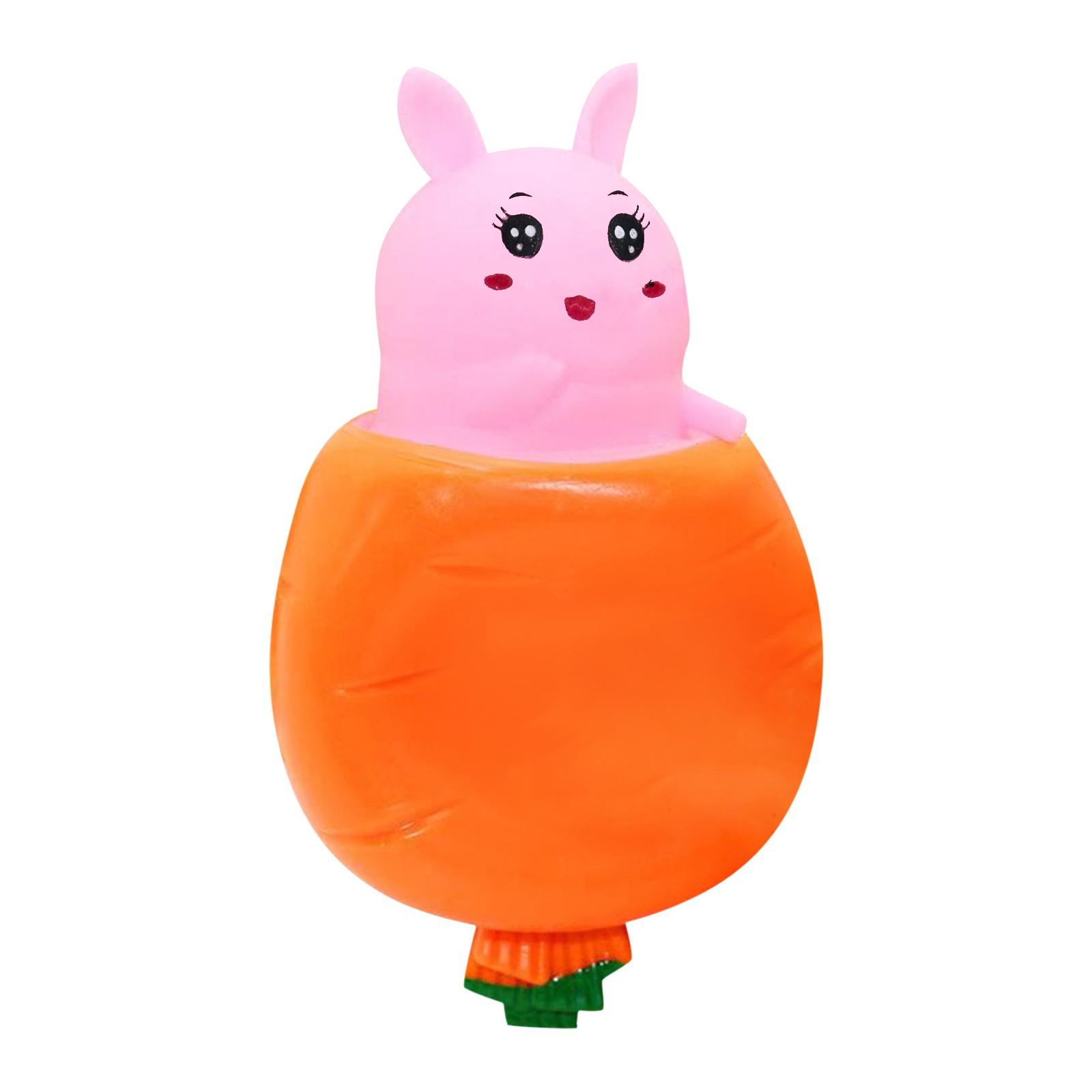Carrot Rabbits Stress Relief Toy Surprise Rabbits Carrot Cup For Anxiety Relief, ADHD Out The Surprises And The Emotions, Sensory Toy розовый