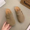 New Non-slip Pregnant Women's Boken Shoes Slippers Women's Outer Wear Thick-soled Half-pedal Lazy Shoes 2025 Boken Shoes Spring and Autumn