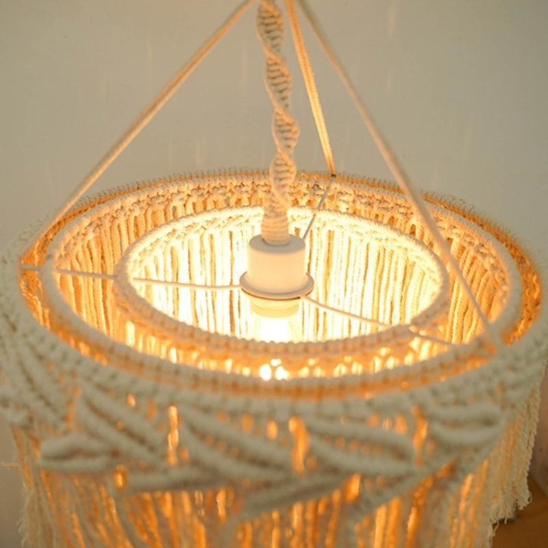 Nordic Handmade Woven Lampshade Decorative Garden Yard Decoration Supplies