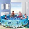 Aufstellpools Faltbare Runde Badewanne für Draußen für Erwachsene Kinder Familienpool Aufblasbarer Pool