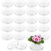 Vergissmeinnicht 20 Pcs 4 Inch Clear Plant Saucer, Heavy Duty Clear Plastic Plant Drip Trays For Indoor Outdoor Garden Flower Pl
