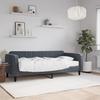 Vidaxl Sofa Z Materacem Do Spania, Ciemnoszara, 90X200 Cm, Aksamit