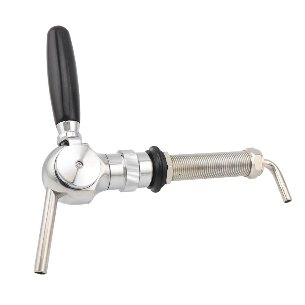 Belgian Beer Tap 100mm Length Shank G5/8 Flow Control Draft Beer Faucet Home Brewing Beer Tower Wine Column Dispenser Tap серебряный