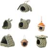 Grass Bird Nest Hangable Nest House Bird Cage Small Birdcages Tent Outdoor Garden Sleep Nest for Wildlife Bird