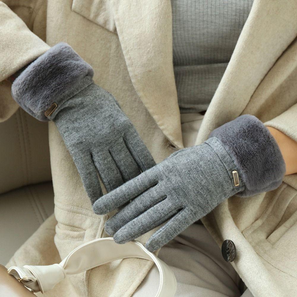 Cycling Gloves Plus Velvet Full Finger Gloves  Gloves Winter Gloves Female Gloves