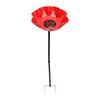 Handmade Metal Flower Garden Bird Bath with Stake Bird Feeder Water Station Outdoor Decor for Birds Bees Easy Install