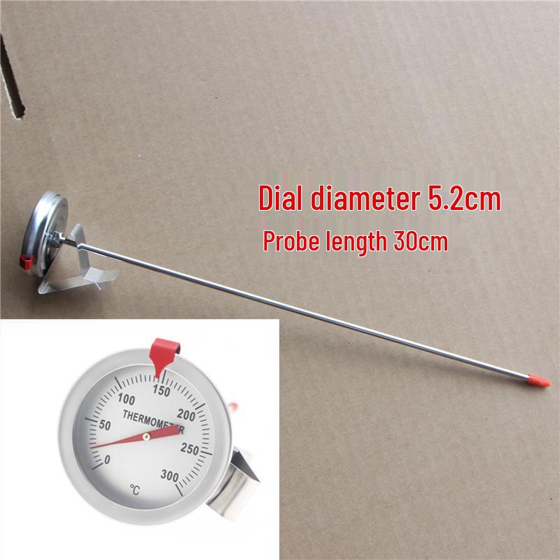 Stainless Steel Dial Thermometer for Deep Fryers and High Temp Cooking