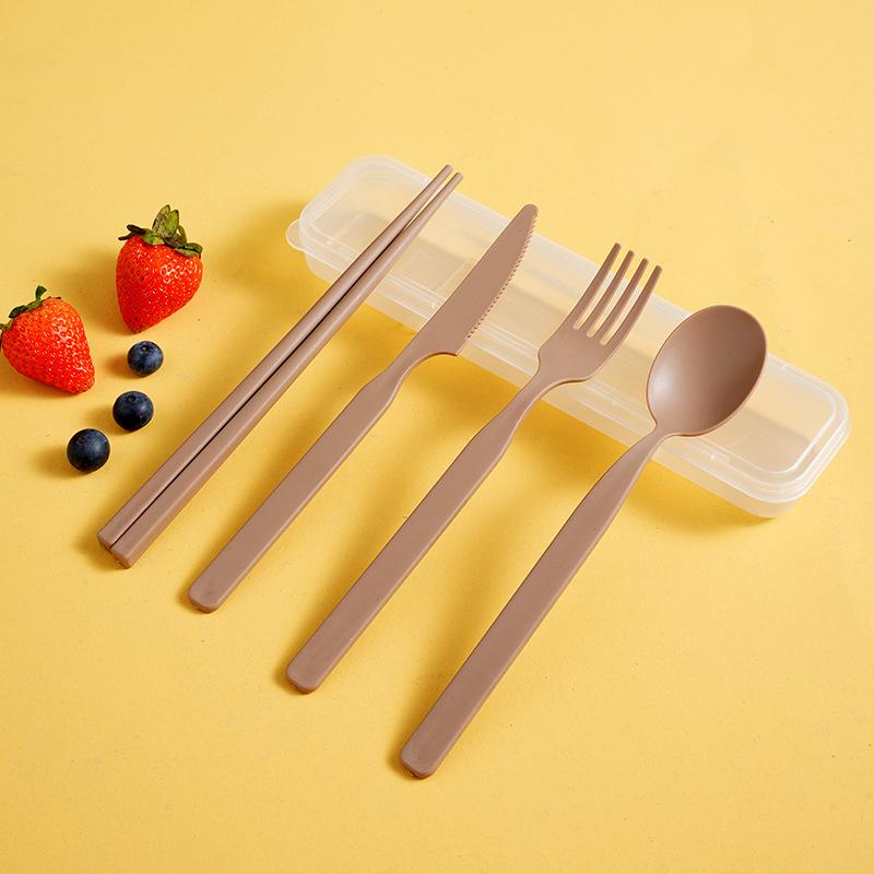 Cross-Border PP Tableware Set: Portable Knife, Fork, Spoon, Chopsticks - Custom Logo Available