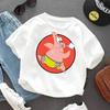 SpongeBob SquarePanted Child Short Sleeve TShirt Anime Character Print Cotton Pullover Boys Girls Summer Casual Crew Neck Tops