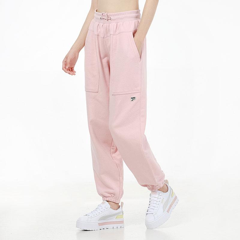 Puma Breathable Running Sports Pants With Elastic Cuffs Women Bottoms Pink 533054-36