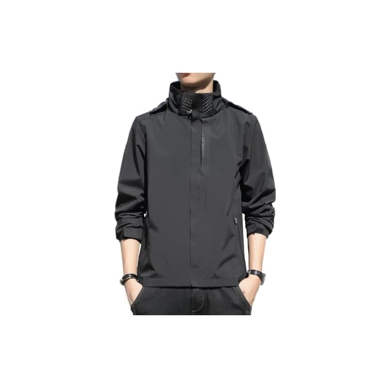 [Kayiyasu] Men's Mountain Parka Windbreaker Water-Repellent Mountain Jacket Windproof Outerwear Lightweight Autumn Clothing Plus Sizes S-3XL Spring