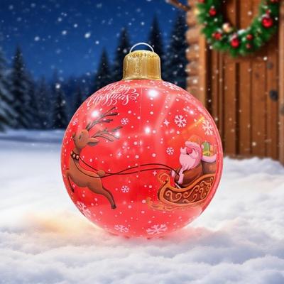 2025 PVC Christmas Inflatable Ball Outdoor Garden Giant Decorated Ball Inflatable Christmas Balloon Snowman Decorations