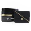 Chanel ChainShoulder Shoulder Bag Matelasse black/Gold Hardware Cotton Women Used