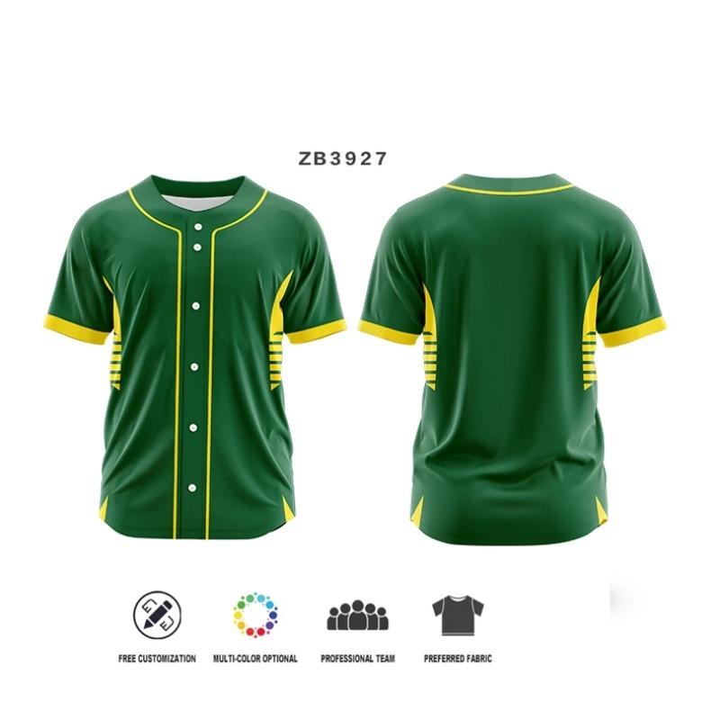 Customizable Men Spirit Button Baseball Jerseys Hip Hop Baseball T-Shirt Sublimation Printed Name Number Logo Uniforms ZB3924
