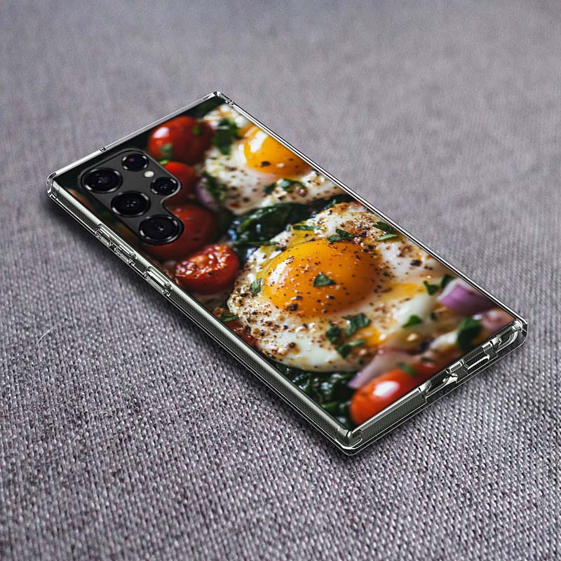 

Вкусные рецепты яиц на завтрак Чехол для телефона для Samsung Galaxy S24 S23 S21 S20 FE S22 S26 Ultra S25 Edge S10 Plus Прозрачный Samsung S20 Plus