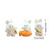 Fun Chicks Cute Mini Duck Bunny Ornaments Car Interior Decor Fairy Garden Home Gift Car Dashboard Rearview Mirror Accessories